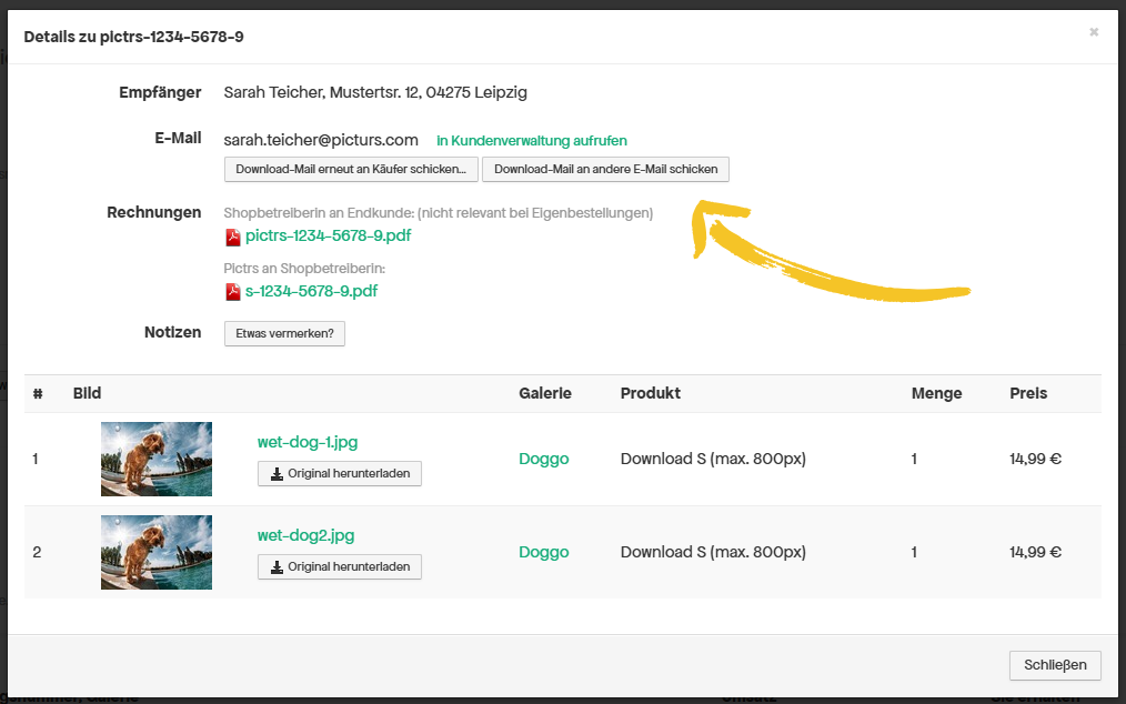 Downloads erneut senden