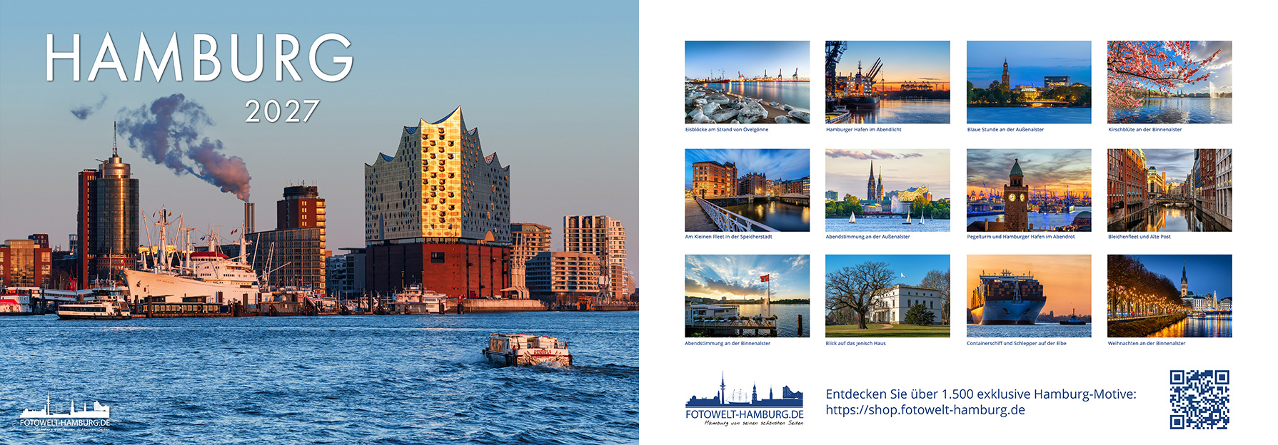 Hamburg Kalender 2027 Din A3 Quer