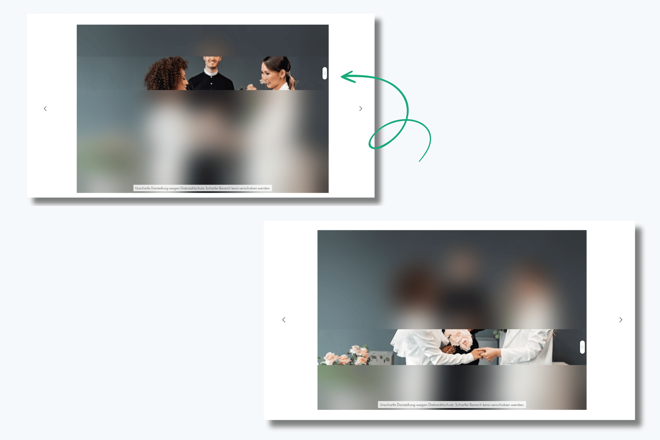 Screenshot-Schutz bei Pictrs dank Schärfebalken